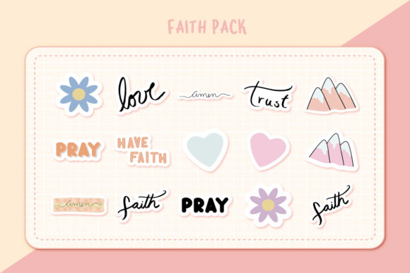 Faith Clipart Vectors for Real Embroidery Projects